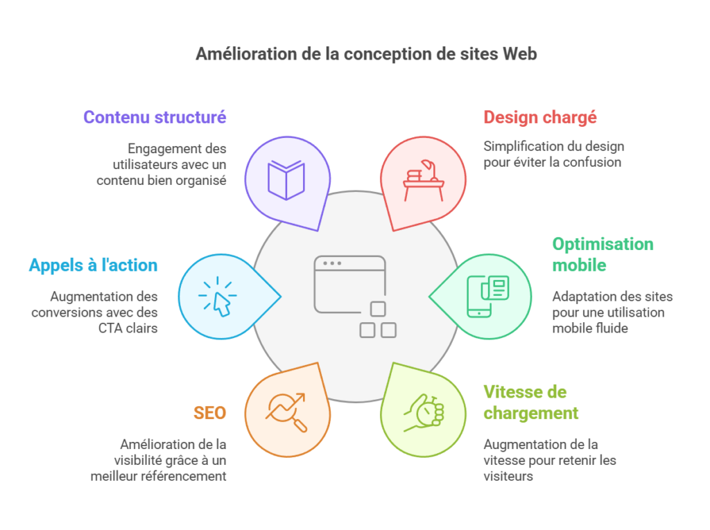 Infographie montrant comment améliorer un site web